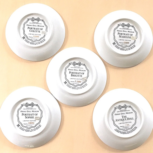 Franklin Mint Hanau Doll Museum Plates (Lot of 5) Cute yet Creepy Dolls Vintage - Picture 2 of 12